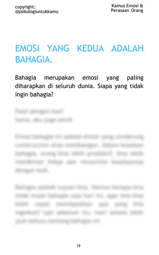 Kamus Emosi & Perasaan Orang