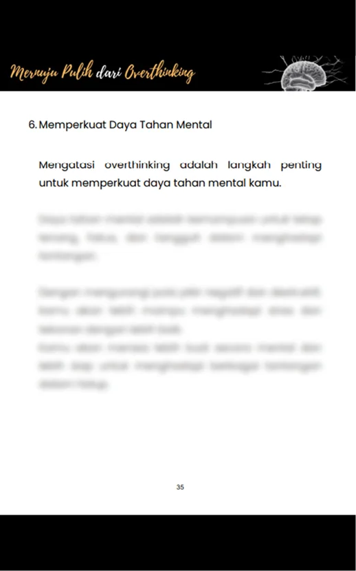 Menuju Pulih Dari Overthinking