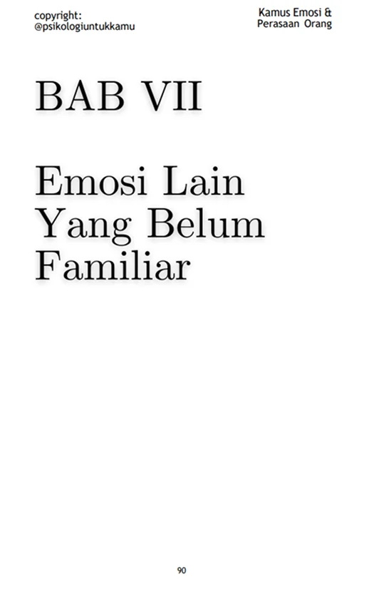 Kamus Emosi & Perasaan Orang